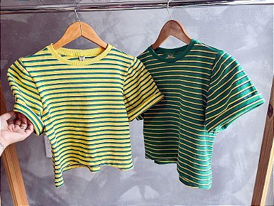 CROPPED BRASIL LISTRAS