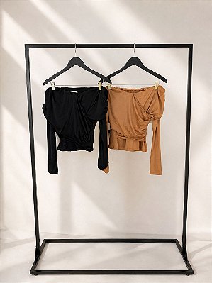 BLUSA MANGA LONGA DRAPEADA