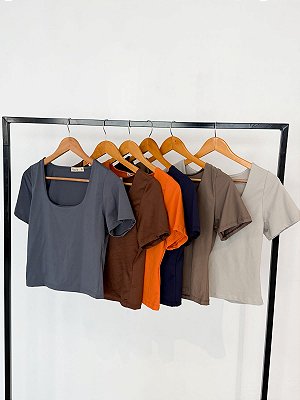 COMBO COM 2 - BLUSA DECOTE QUADRADO