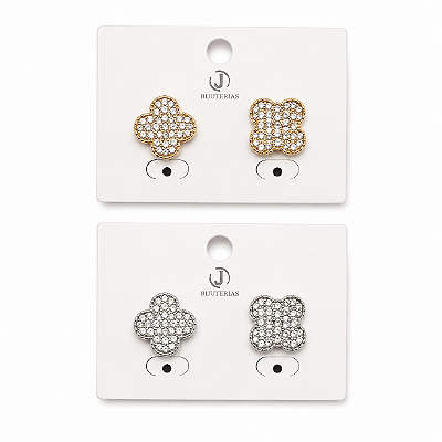 BRINCO FLOR COM STRASS