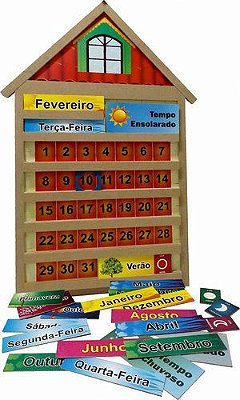 Casinha Calendário – em MDF tam. 80x60x4cm