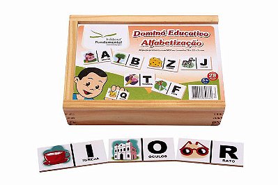 Dominó Educativo de Alfabetização c/ 28 peças
