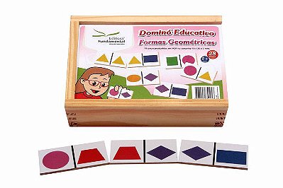 Dominó Educativo Formas Geométricas - 28 peças