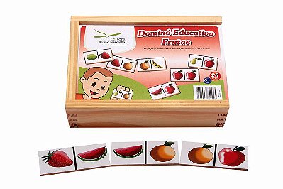 Dominó Educativo de Frutas - 28 peças