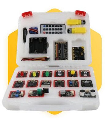 Kit Iniciante Com Controlador Micro:Bit - Robótica para Ensino Fundamental I e II