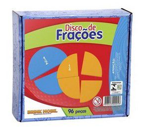 Disco de Frações em madeira - 96 peças