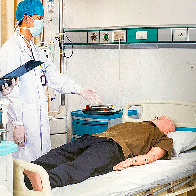 Manequim Simulador para Treino de Suporte Avançado ACLS, de Alta Fidelidade, com Software