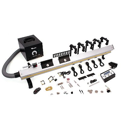 Kit de Física - Trilho de Ar Linear 1200mm Cronômetro Digital Timer e 5 sensores