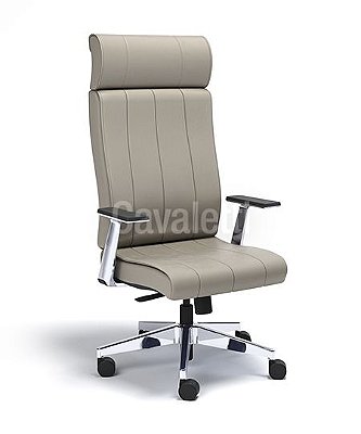 Cadeira Presidente Giratória Essence - Syncron - Braços em Aluminio - Cavaletti 20501
