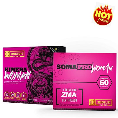 KIT Emagrecedor Feminino Kimera Woman + Somapro Woman - Iridium Labs