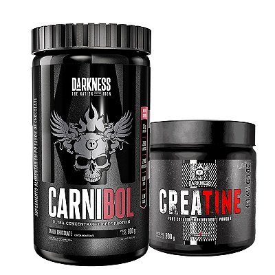 PROMO Carnibol Whey Protein sem Lactose 900g + Creatina 300g Darkness