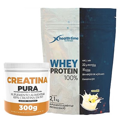PROMO Whey Protein Health Time 2,1kgs + Creatina Pura Body Labs 300g