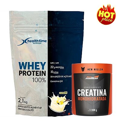 PROMO Whey Protein Health Time 2,1kgs + Creatina New Millen 300g