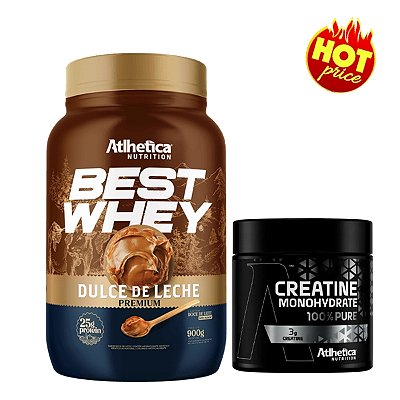 Kit Best Whey 900g + Creatina 100g - Atlhetica