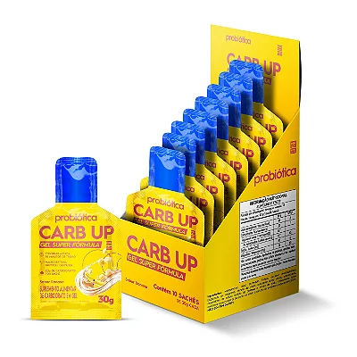 CARB UP GEL Super Fórmula sem Cafeína 10 Sachês - Probiótica