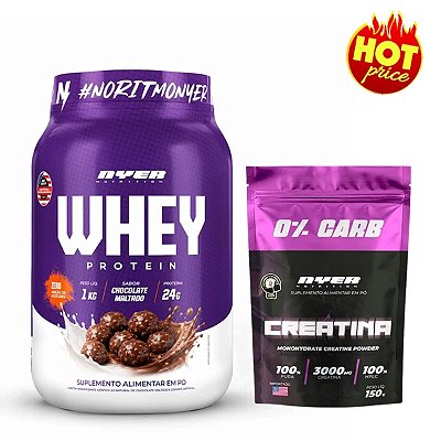 Promo Whey Protein 1kg + Creatina 150g - Nyer Nutrition