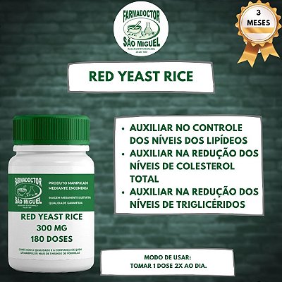 RED YEAST RICE 300MG 180 DOSES