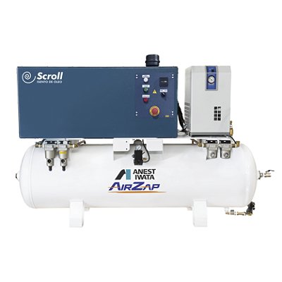 Compressor de Ar Medicinal Isento de Óleo Scroll Com Secador e Filtros 10HP - AirZap