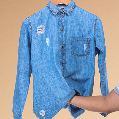 Camisa Feminina Jeans Lisboa