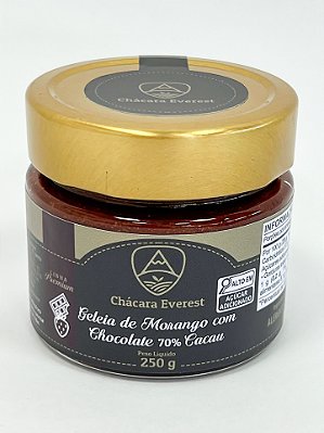 Geleia de Morango com Chocolate 70% Cacau