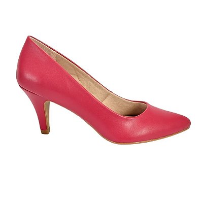 SCARPIN FEMININO EM NAPA VERMELHO