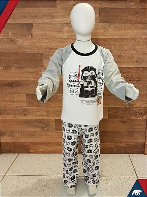 Pijama Biel Vader Longo M/Malha