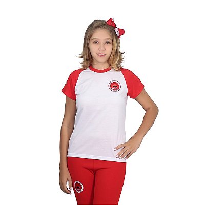 Camiseta Manga Curta Feminina Fundamental  Uniforme Maple Bear