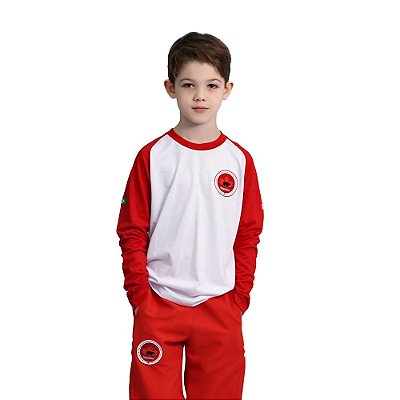 Camiseta Manga Longa Masculina Fundamental Uniforme Maple Bear