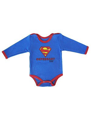 Body Divertido para Bebê Super Baby Manga Longa