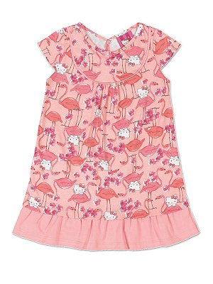 Vestido Flamingos Hello Kitty