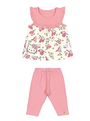 Conjunto Blusa e Calça Birds Hello Kitty