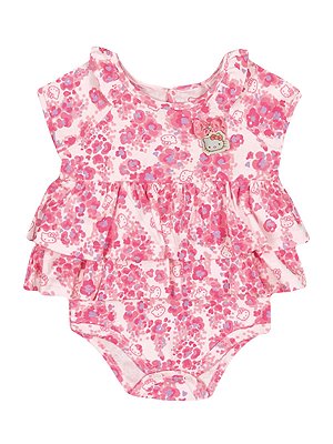 Body Vestido Floral Baby Hello Kitty