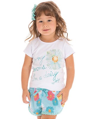 Conjunto Blusa e Short Flor Up Baby