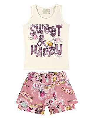 Conjunto Quimby Menina Curto Sweet Natural