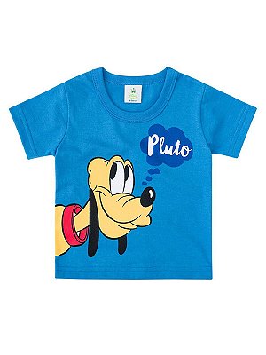 Camiseta Brandili Curta Pluto Azul