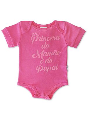 Body Divertido para Bebê Sonho Meu Princesa Pink