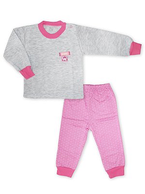 Pijama Be Little 2 peças Peluciado Blue Moon Rosa