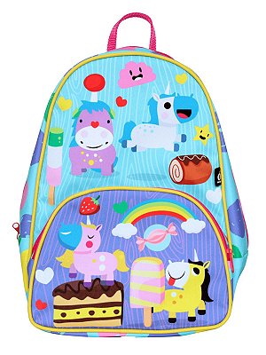 Mochila Escolar Ó Design Infantil Unicórnios