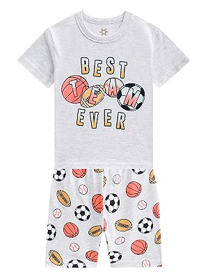 Pijama Brandili Balls Malha Curto Infantil Masculino