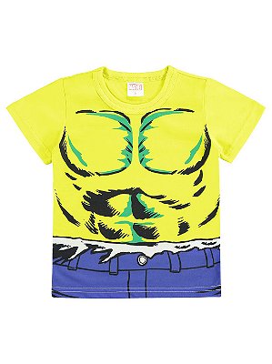 Camiseta Marlan Curta Malha Avengers Marvel Hulk