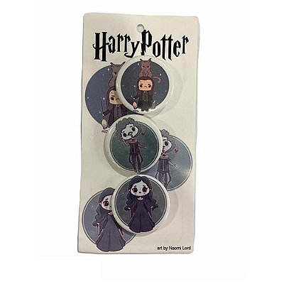 Kit 3 bottons - Harry Potter - Flinch,Nick e Murta