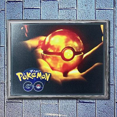Placa Decorativa Pokemon Go - Pokebola
