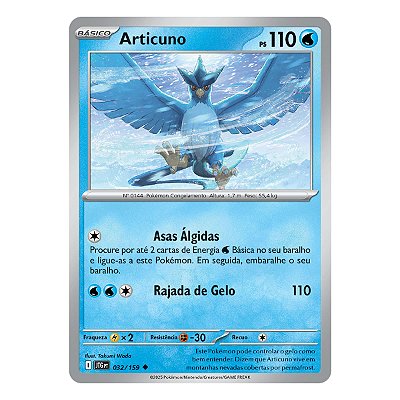 CARD POKEMON ARTICUNO (032/159) AMIGOS DE JORNADA
