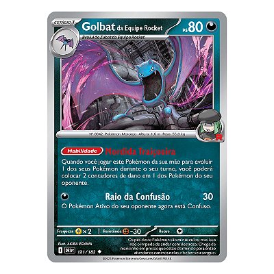 CARD POKEMON GOLBAT DA EQUIPE ROCKET (121/182) RIVAIS PREDESTINADOS