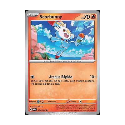 Card Pokemon Scorbunny (026/142) Coroa Estelar