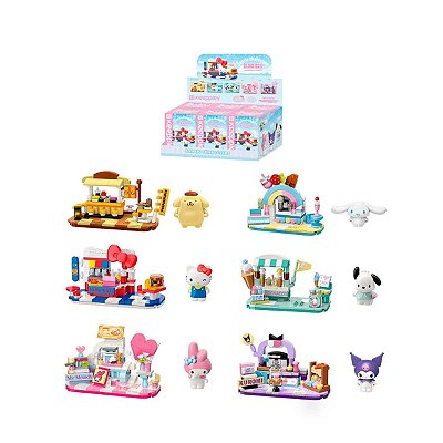 Bloco De Montar Set Restaurante Personagens Sanrio Hello Kitty Blind Box
