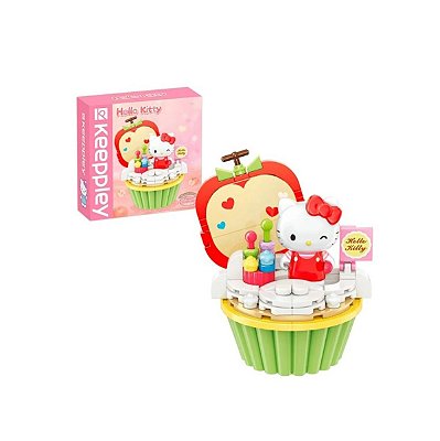 Bloco De Montar Cupcake De Maça Da Hello Kitty Keepplay