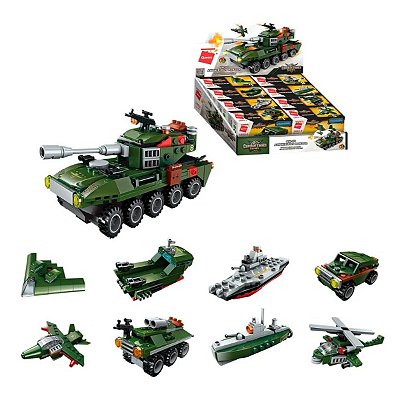 Bloco De Montar Set Combat Zones Series Militar Keepplay