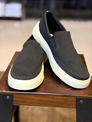 Sneakers Mocassim de Tecido Preto
