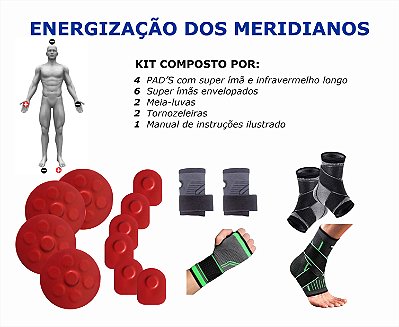Terapia para energizar meridianos - Kit de Biomagnetos de Neodímio